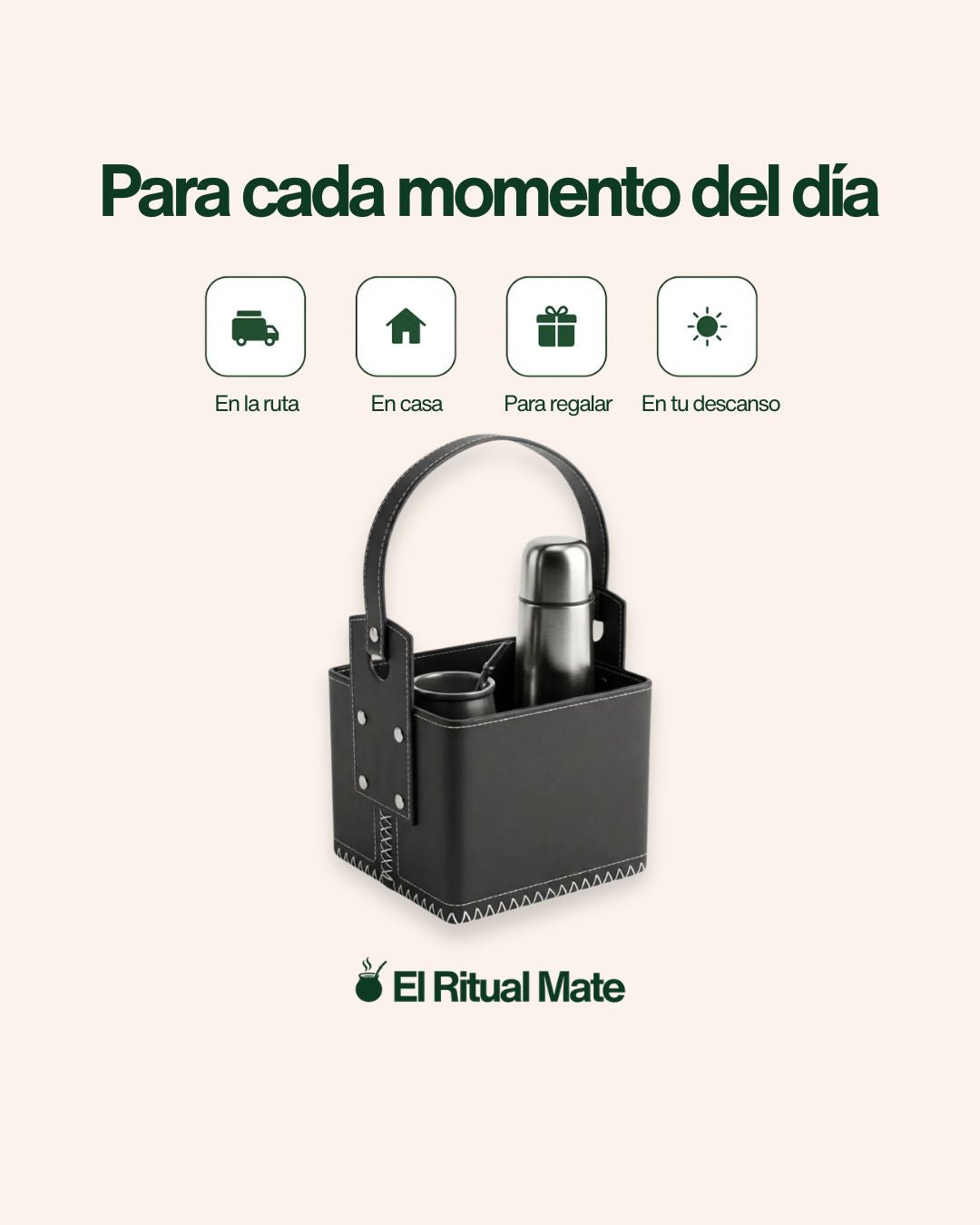 Canasta Matera Ecocuero Reforzada